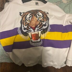 Queen of sparkles Sweatshirt Tiger and Stripes